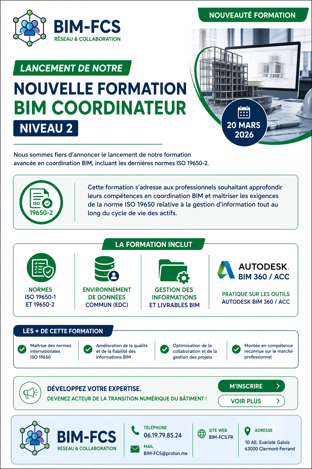 Formation BIM Coordinateur Niveau 2 - Lancement 2026